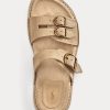 Sandales grises en daim et cuir de veau Ralph Lauren Ezra pour femmes Sandales grises en daim et cuir de veau Ralph Lauren Ezra pour femmes