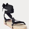 Sandales à lacets noires Ralph Lauren pour femmes