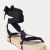 Sandales à lacets noires Ralph Lauren pour femmes Sandales à lacets noires Ralph Lauren pour femmes