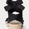 Sandales à lacets noires Ralph Lauren pour femmes