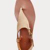 Sandales marron Ralph Lauren Delancie Welington en daim de veau pour femme