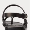 Sandales noires en cuir de veau Ralph Lauren Carlion pour hommes Sandales noires en cuir de veau Ralph Lauren Carlion pour hommes