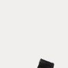 Sandales noires pour femmes Ralph Lauren Andela en cuir de veau bruni Sandales noires pour femmes Ralph Lauren Andela en cuir de veau bruni
