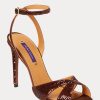 Sandales à paillettes Kandice marron pour femme Ralph Lauren