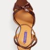 Sandales à paillettes Kandice marron pour femme Ralph Lauren