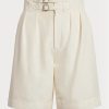 Short beige en soie Shantung Ralph Lauren Francine pour femme
