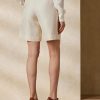 Short beige en soie Shantung Ralph Lauren Francine pour femme