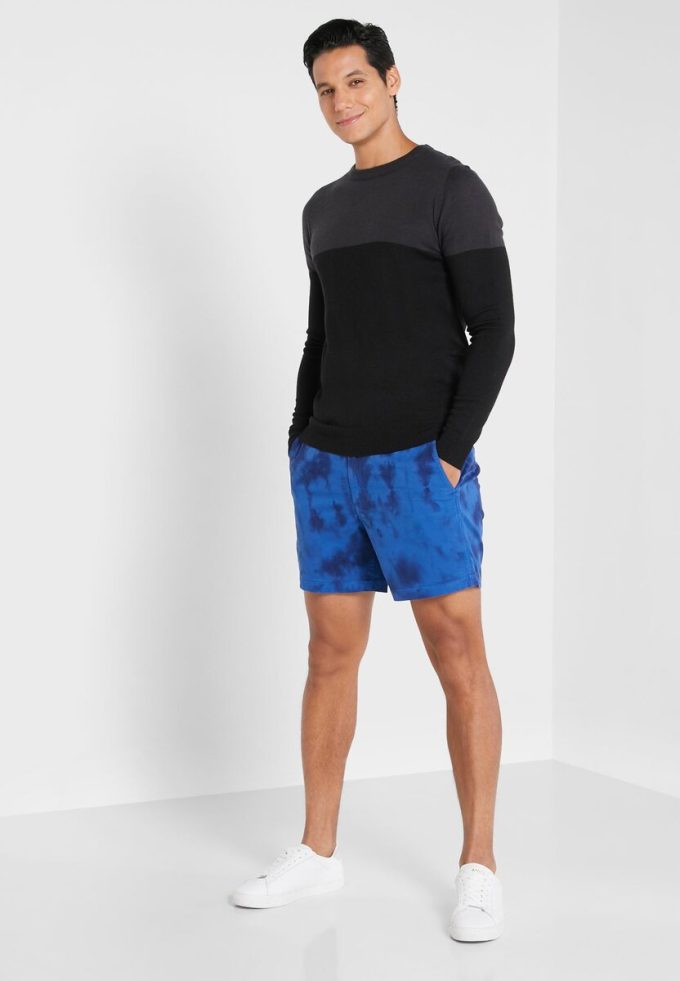 Short cargo bleu tie-dye Ralph Lauren pour homme