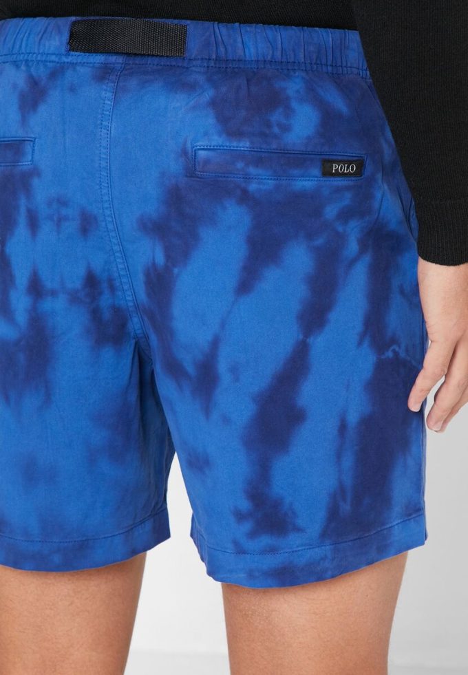 Short cargo bleu tie-dye Ralph Lauren pour homme
