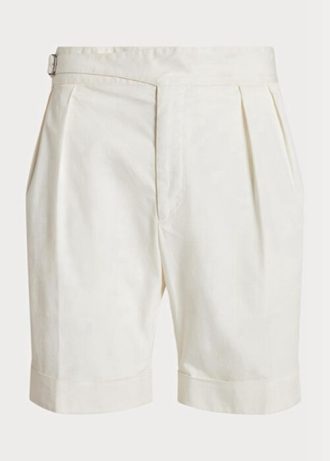 Short chino extensible ajusté blanc Ralph Lauren pour homme