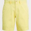 Short chino extensible coupe droite jaune Ralph Lauren pour homme Short chino extensible coupe droite jaune Ralph Lauren pour homme