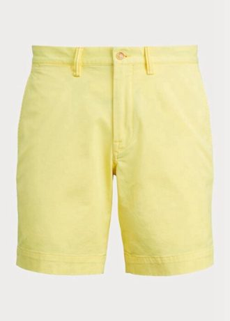 Short chino extensible coupe droite jaune Ralph Lauren pour homme