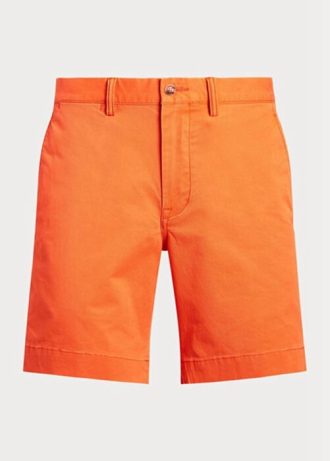 Short chino extensible coupe droite orange Ralph Lauren pour homme