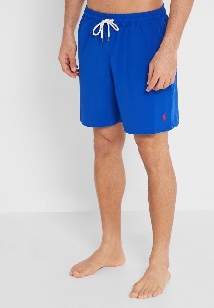 Short de bain bleu à cordon de serrage Ralph Lauren pour homme Short de bain bleu à cordon de serrage Ralph Lauren pour homme