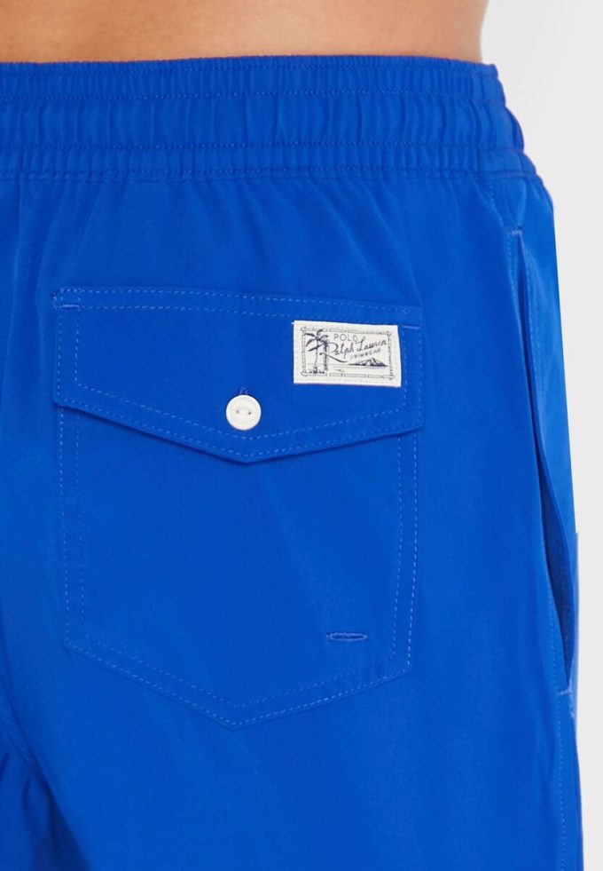 Short de bain bleu à cordon de serrage Ralph Lauren pour homme Short de bain bleu à cordon de serrage Ralph Lauren pour homme