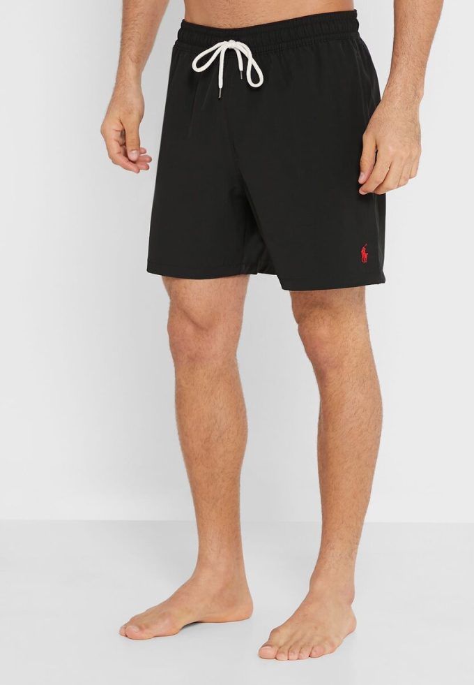 Short de bain noir à cordon de serrage Ralph Lauren pour homme Short de bain noir à cordon de serrage Ralph Lauren pour homme