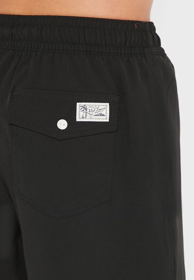 Short de bain noir à cordon de serrage Ralph Lauren pour homme Short de bain noir à cordon de serrage Ralph Lauren pour homme