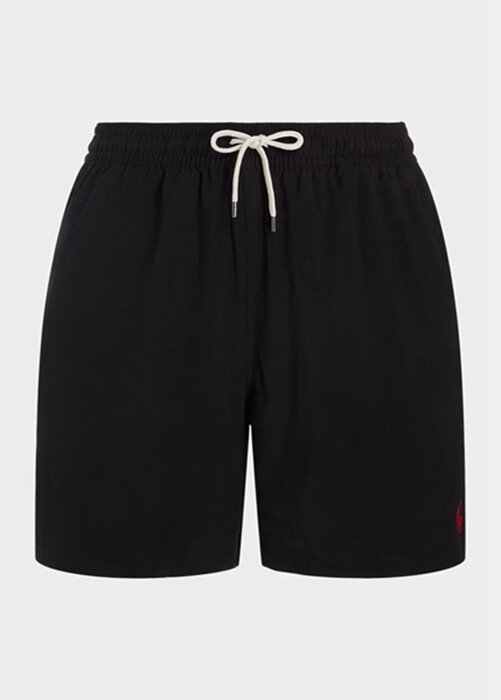 Short de bain noir Ralph Lauren Traveller pour homme Short de bain noir Ralph Lauren Traveller pour homme