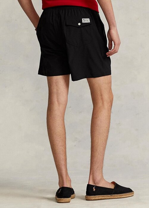 Short de bain noir Ralph Lauren Traveller pour homme Short de bain noir Ralph Lauren Traveller pour homme