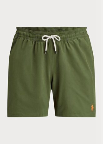 Short de bain olive Ralph Lauren Traveller pour homme