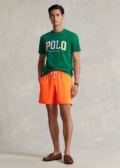 Short de bain orange Ralph Lauren Traveller pour homme Short de bain orange Ralph Lauren Traveller pour homme