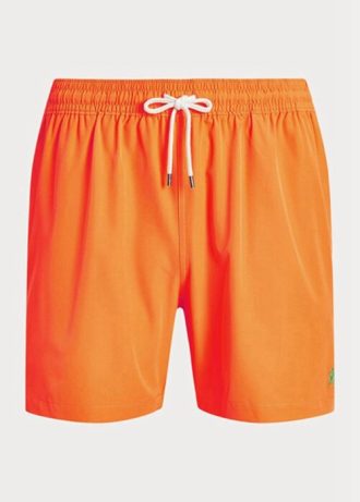 Short de bain orange Ralph Lauren Traveller pour homme