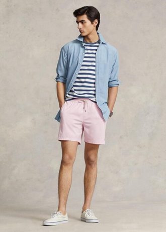 Short de bain rose Ralph Lauren Traveller pour homme Short de bain rose Ralph Lauren Traveller pour homme