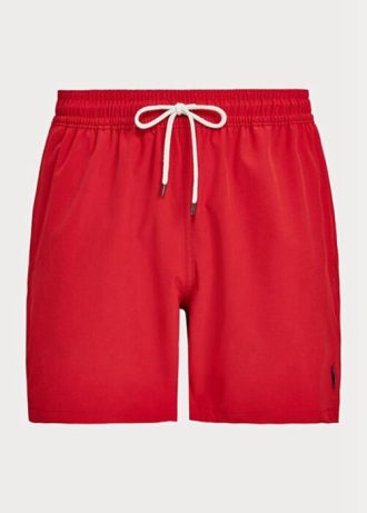 Short de bain rouge Ralph Lauren Traveller pour homme
