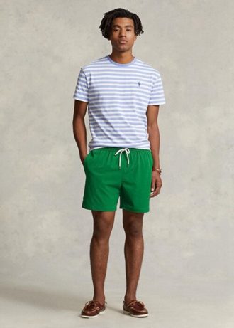 Short de bain vert Ralph Lauren Traveller pour homme