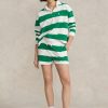 Short de sport rayé à cordon de serrage blanc pour femme Ralph Lauren Short de sport rayé à cordon de serrage blanc pour femme Ralph Lauren