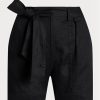 Short en lin noir avec ceinture Ralph Lauren pour femme