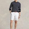 Short en sergé extensible blanc Ralph Lauren pour homme, coupe ajustée Short en sergé extensible blanc Ralph Lauren pour homme, coupe ajustée
