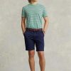 Short en sergé extensible bleu marine Ralph Lauren pour homme, coupe ajustée Short en sergé extensible bleu marine Ralph Lauren pour homme, coupe ajustée
