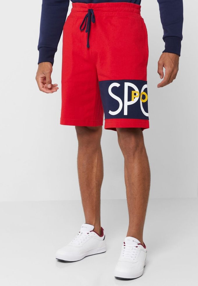 Short rouge à logo Ralph Lauren pour homme Short rouge à logo Ralph Lauren pour homme