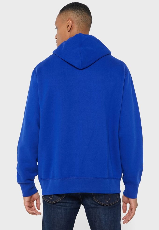 Sweat à capuche bleu avec logo Ralph Lauren pour homme Sweat à capuche bleu avec logo Ralph Lauren pour homme