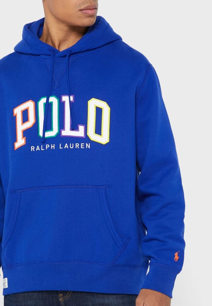 Sweat à capuche bleu avec logo Ralph Lauren pour homme Sweat à capuche bleu avec logo Ralph Lauren pour homme