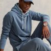 Sweat à capuche bleu en polaire de coton biologique Ralph Lauren pour homme Sweat à capuche bleu en polaire de coton biologique Ralph Lauren pour homme