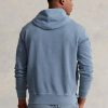 Sweat à capuche bleu en polaire de coton biologique Ralph Lauren pour homme Sweat à capuche bleu en polaire de coton biologique Ralph Lauren pour homme