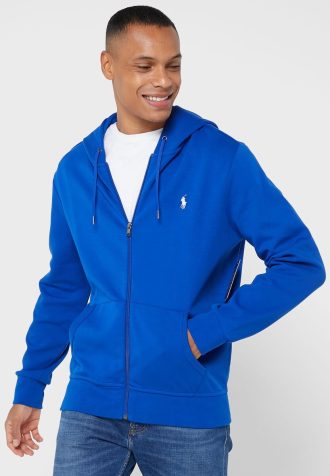 Sweat à capuche bleu Ralph Lauren Essential pour homme
