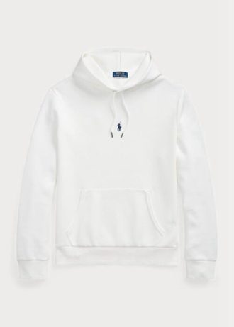 Sweat à capuche double maille blanc Ralph Lauren pour homme