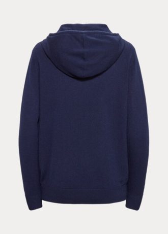 Sweat à capuche en cachemire bleu marine Ralph Lauren pour femme