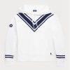 Sweat à capuche en polaire blanc pour femme Ralph Lauren de l&rsquo;Open d&rsquo;Australie de cricket