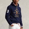Sweat à capuche en polaire bleu marine Ralph Lauren Big Polo Crest pour homme Sweat à capuche en polaire bleu marine Ralph Lauren Big Polo Crest pour homme