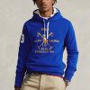 Sweat à capuche en polaire bleu Ralph Lauren Big Polo Crest pour homme Sweat à capuche en polaire bleu Ralph Lauren Big Polo Crest pour homme