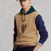 Sweat à capuche en polaire color-block Ralph Lauren Polo Bear pour homme, kaki Sweat à capuche en polaire color-block Ralph Lauren Polo Bear pour homme, kaki