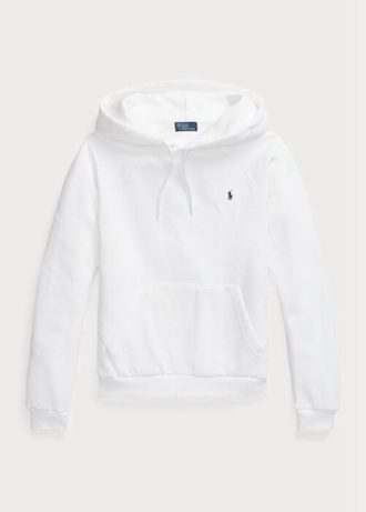 Sweat à capuche en polaire coupe rétrécie Ralph Lauren blanc pour femme