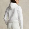 Sweat à capuche en polaire coupe rétrécie Ralph Lauren blanc pour femme