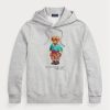 Sweat à capuche en polaire gris Polo Bear Ralph Lauren pour homme Sweat à capuche en polaire gris Polo Bear Ralph Lauren pour homme