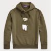 Sweat à capuche en polaire Polo Bear Ralph Lauren Olive pour homme