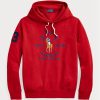 Sweat à capuche en polaire rouge Ralph Lauren Big Polo Crest pour homme Sweat à capuche en polaire rouge Ralph Lauren Big Polo Crest pour homme